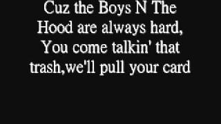 Boyz N The Hood  Eazy E  Lyrics [upl. by Deonne]