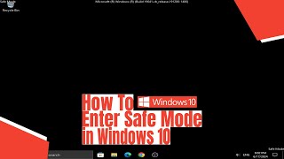 How To Enter Safe Mode in Windows 10 [upl. by Baalman]