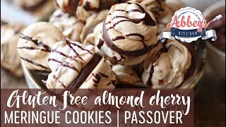 Gluten Free Almond Cherry Chocolate Meringue Cookies  PASSOVER  Grain amp Dairy Free [upl. by Lorn980]