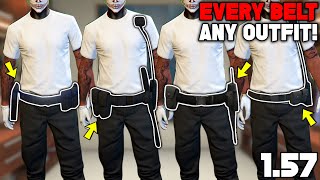 How To Get EVERY BELT On Any Outfit Glitch In Gta 5 Online 157 NO TRANSFER GLITCH Cop Belt amp More [upl. by Whitten214]