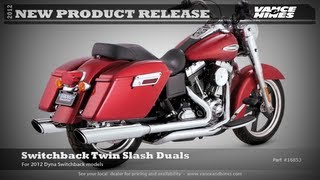 Switchback Twin Slash Duals for 2012 HarleyDavidson Dyna Switchback FLD [upl. by Ajat]