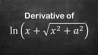 How to find derivative of lnx  √x2  a2  Derivative of Logarithmic Functions [upl. by Tani]