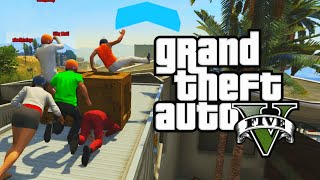 MUCH PEOPLE VERY PARKOUR GTA 5 Funny Moments [upl. by Donalt734]