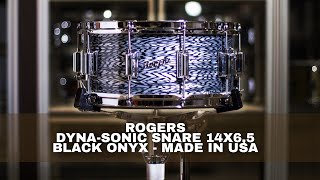 Rogers DynaSonic Snare 14x65 Black Onyx made in USA [upl. by Nodnarbal906]