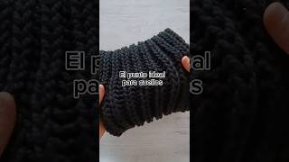 Mi PUNTO favorito para CUELLO o bufanda queda esponjoso y elástico🥰 DOS AGUJAS tricot  palillos [upl. by Anastas614]