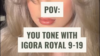 How to tone our orange hair using Igora Royal Cool Tones 919 [upl. by Cornelius639]