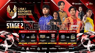 LIGA 1 ESPORTS NASIONAL 2024  WEEK 1 DAY 2 STAGE 2  RESTREAM [upl. by Ainocal]