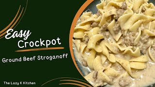 Easy Crockpot Ground Beef Stroganoff [upl. by Atiuqrahc]