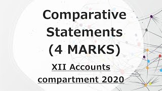 Comparative Balance sheet amp income statement 4 marks in 12th Accounts compartment 2020 [upl. by Adnuhsar]