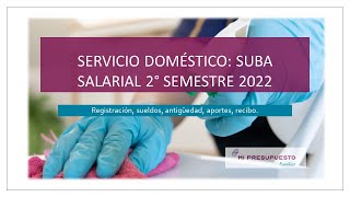 Servicio doméstico sueldos y aportes 2° semestre 2022 [upl. by Ameline503]