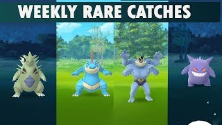 Pokemon go rare weekly catches compilation [upl. by Assirahc]