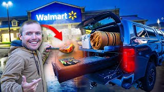 Overnight CAMP and COOK In Walmart Parking Lot  Truck Camping [upl. by Ocker]