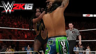 Jimmy Uso vs Naomi  WWE 2K16 PC Modding [upl. by Marci]