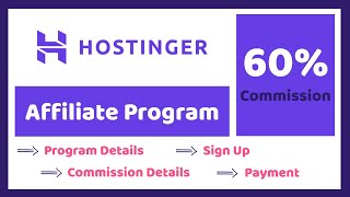 Hostinger Affiliate Program 2024  Earn Money from Hostingercom [upl. by Korwun]