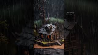 Rain Sounds For Sleeping  99 Instantly Fall Asleep With Rain Sound outside the Wood Cabin [upl. by Asor]