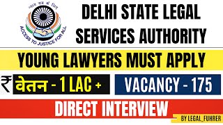 DHCLSC VACANCY 2024  ADVOCATES EMPANELMENT VACANCY 2024  APO VACANCY  DLSA VACANCY 2024  LAW JOB [upl. by Jadwiga]