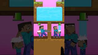 Take The Water Challenge Baby Steve Vs Noob Family  Minecraft Animation youtubeshorts [upl. by Esli]