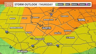 Austinarea weather Live radar updates  Large hail damaging winds possible tonight [upl. by Marshal604]