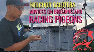 MELCHOR GALOTERA ADVICE ON BREEDING AND RACING PIGEONS [upl. by Rabassa304]