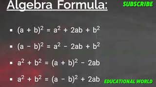 Algebraic Formula [upl. by Nicolau]