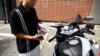 Adaptiv TPX Radar Detector Installation on BMW K1300S [upl. by Briney206]