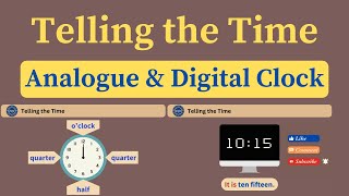 Review 3  Telling the Time in English  Analogue amp Digital Clock [upl. by Aisyla]