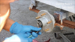 How To Replace Wheel Hub on Boat Trailer [upl. by Delanos]