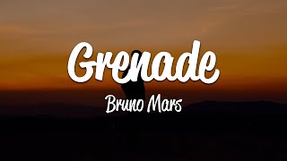 Bruno Mars  Grenade Lyrics [upl. by Greiner927]