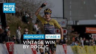 ParisNice2021  Stage 4  ChalonsurSaône  Chiroubles  Vintage win by Roglic [upl. by Norford]