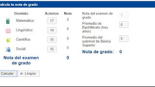 Calculadora Nota de Grado para Ser Bachiller Aprobar y Graduarse o Quedarse al Supletorio [upl. by Kenton]