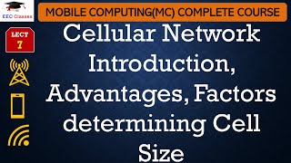 L7 Cellular Network Introduction Advantages Factors determining Cell Size  Mobile Computing [upl. by Susann]