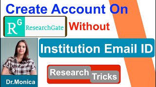 How to Create ResearchGate Account Without Institutional ID  Create ResearchGate Account [upl. by Shull]