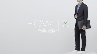 How To Wear A Suit amp Sneakers  MR PORTER [upl. by Ahsinam]