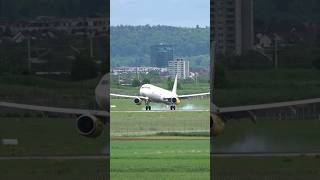 Vueling Airbus A321 Landing at Stuttgart Airport [upl. by Anya629]