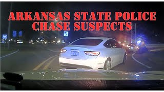 Arkansas State Police chase two wanted suspects  PIT  TVI Maneuver helps end pursuit [upl. by Boys132]