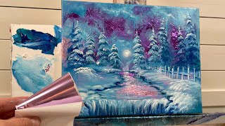 How to paint PURPLE SKY using GOLD LEAF and ACRYLIC paint Stepbystep painting tutorial ￼ [upl. by Tedra263]