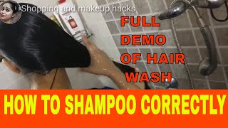 How to shampoo amp condition hair correctly for better hair growth I full dempo of hair wash in hindi [upl. by Kessia146]