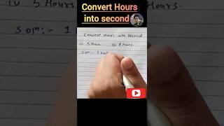 Convert hours into the second  maths trick maths education upsc ssc shorts ytshorts [upl. by Uhp]