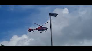 Devon Air Ambulance HLE71 GDAAN Taking Off At Derriford Hospital 140624 [upl. by Drais]