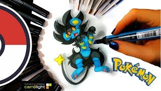 Dessiner le pokémon LUXRAY  Speed Draw  Tutoriel de dessin [upl. by Marcello]