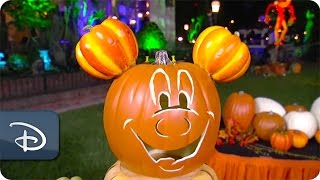 Halloween Time Pumpkin Decorating  Disneyland Park [upl. by Nannoc]