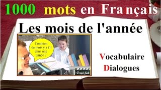 1000 mots  Dialogue Français sur les mois de llannée  sous titre anglais [upl. by Nilyahs913]