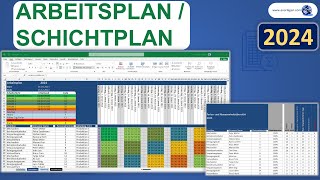 Arbeitsplan Excel  Schichtplan Excel Vorlage Tutorial Anleitung [upl. by Triplett993]