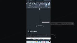 AutoCAD 3D Command Sweep AutoCAD Tutorial architecture autocad shorts [upl. by Keelin297]