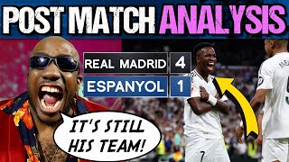 Real Madrid Espanyol REACTION Post Match Analysis  Vini Jr RUNS THIS TEAM MbappeIm Confused [upl. by Einafpets303]