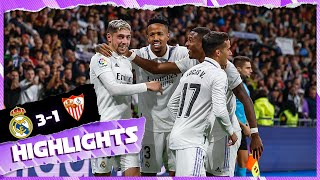 Real Madrid 31 Sevilla  HIGHLIGHTS  LaLiga 202223 [upl. by Zoha763]