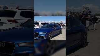 INSANELY LOUD AUDI RS7 Revving at massive car show shorts AudiRS7 CarShow LoudCar [upl. by Nohsad]