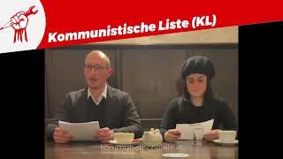 Pressekonferenz der Kommunistischen Liste [upl. by Ollehcram]