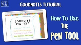 GoodNotes Tutorial Pen Tool Highlighter amp Eraser [upl. by Jedd84]