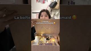 Partie 2  Unboxing de la boîte pour les bridesmaids 😳 bridesmaids unboxing unboxingvideo [upl. by Ainessey]